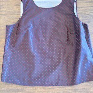 Tamotsu Polka Dot Sleeveless Top - Black and Red